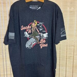 Grunt Style 2x NWT subscription only T-shirt dark gray/black